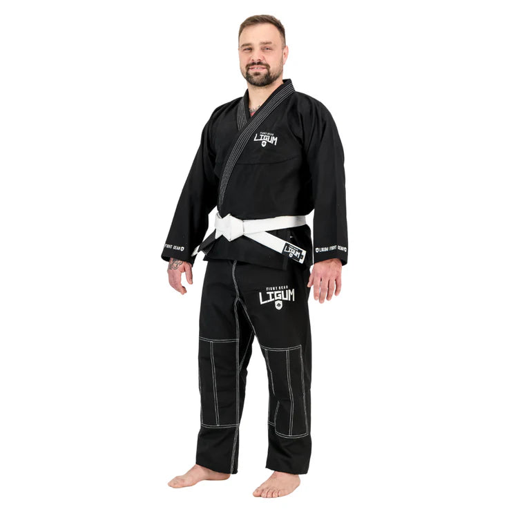 Ligum 450GSM Black Jiu Jitsu Gi - Grappling - Competition Grade