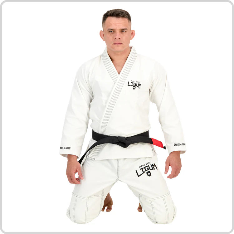 Ligum 450GSM White Jiu Jitsu Gi - Grappling - Competition Grade