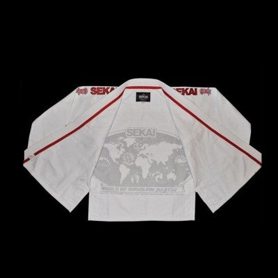 BJJ GI FUJI SEKAI WHITE & RED
