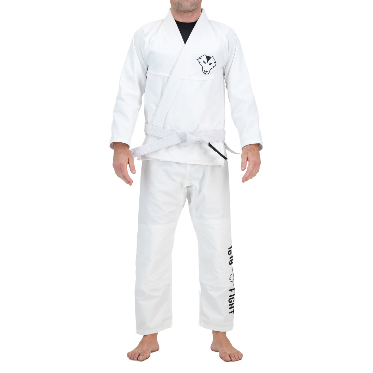 1818 Premium Competition Jiu Jitsu Gi - White - 1818 Fight
