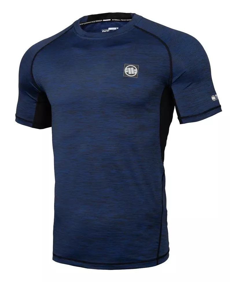 Rashguard PIT BULL Performance Pro "Small Logo" - navy blue