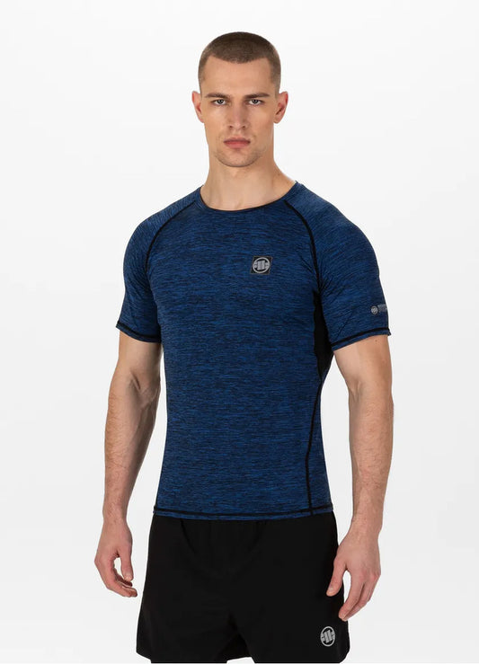Rashguard PIT BULL Performance Pro "Small Logo" - navy blue
