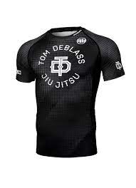 TOM DEBLASS Black Short sleeve Rash guard