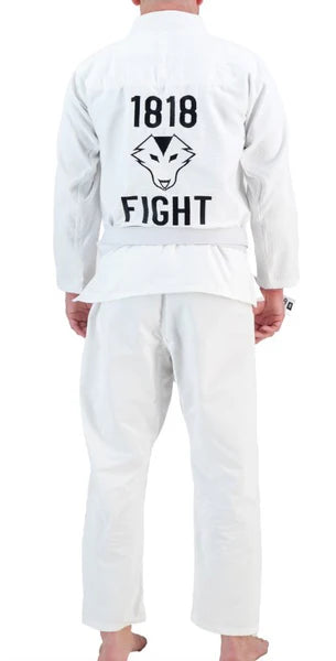 1818 Premium Competition Jiu Jitsu Gi - White - 1818 Fight